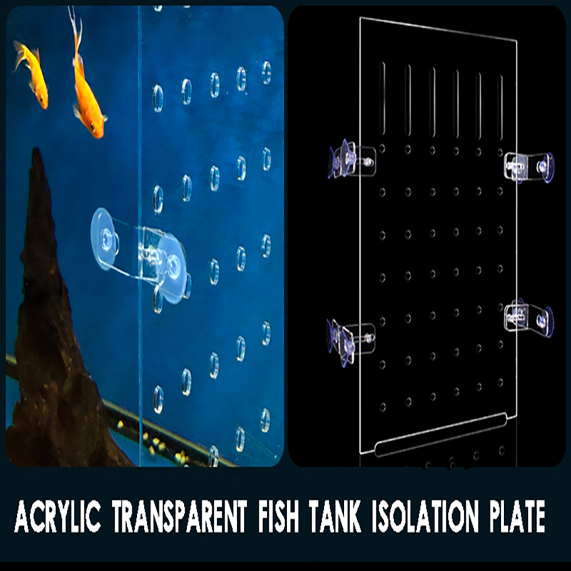 Acrylic transparent fish tank isolation plate